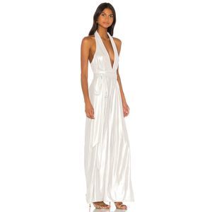 white evening jumpsuit